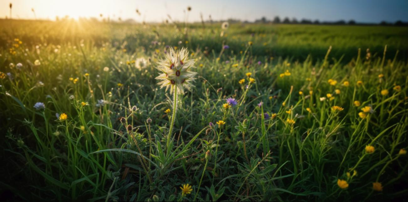 Flower meadow in nature
