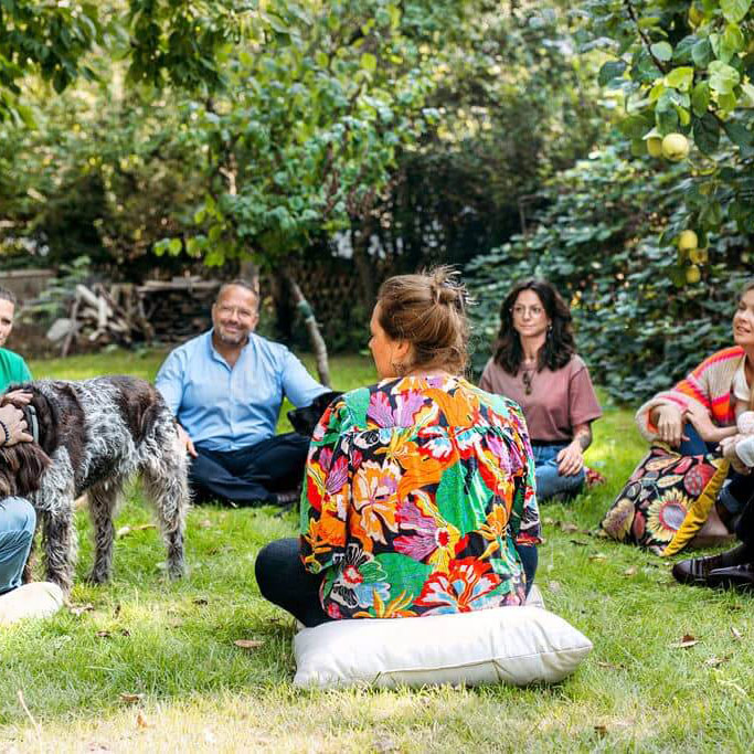 Nature and cooking together at the retreat